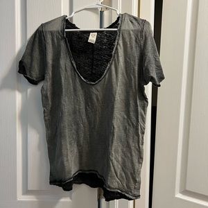 Gray free people t shirt
